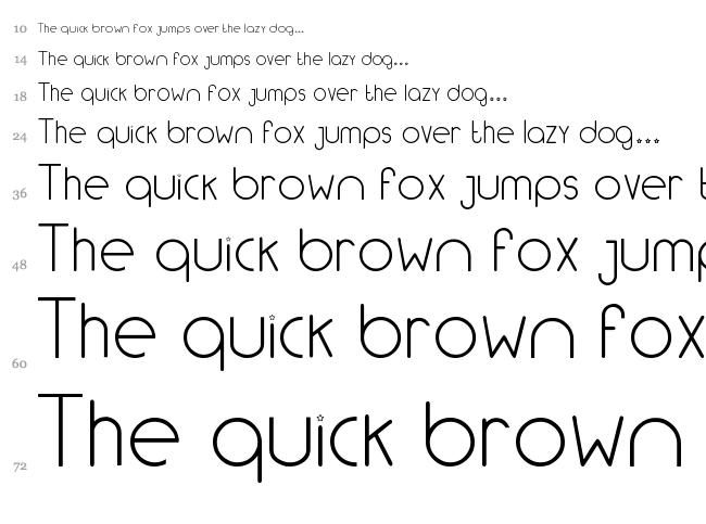 Light TFB font waterfall